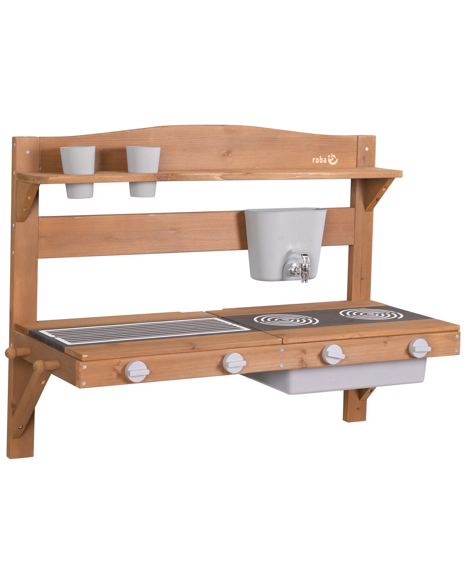 Kinder Matschküche zum Hängen II (Farbe: teak)