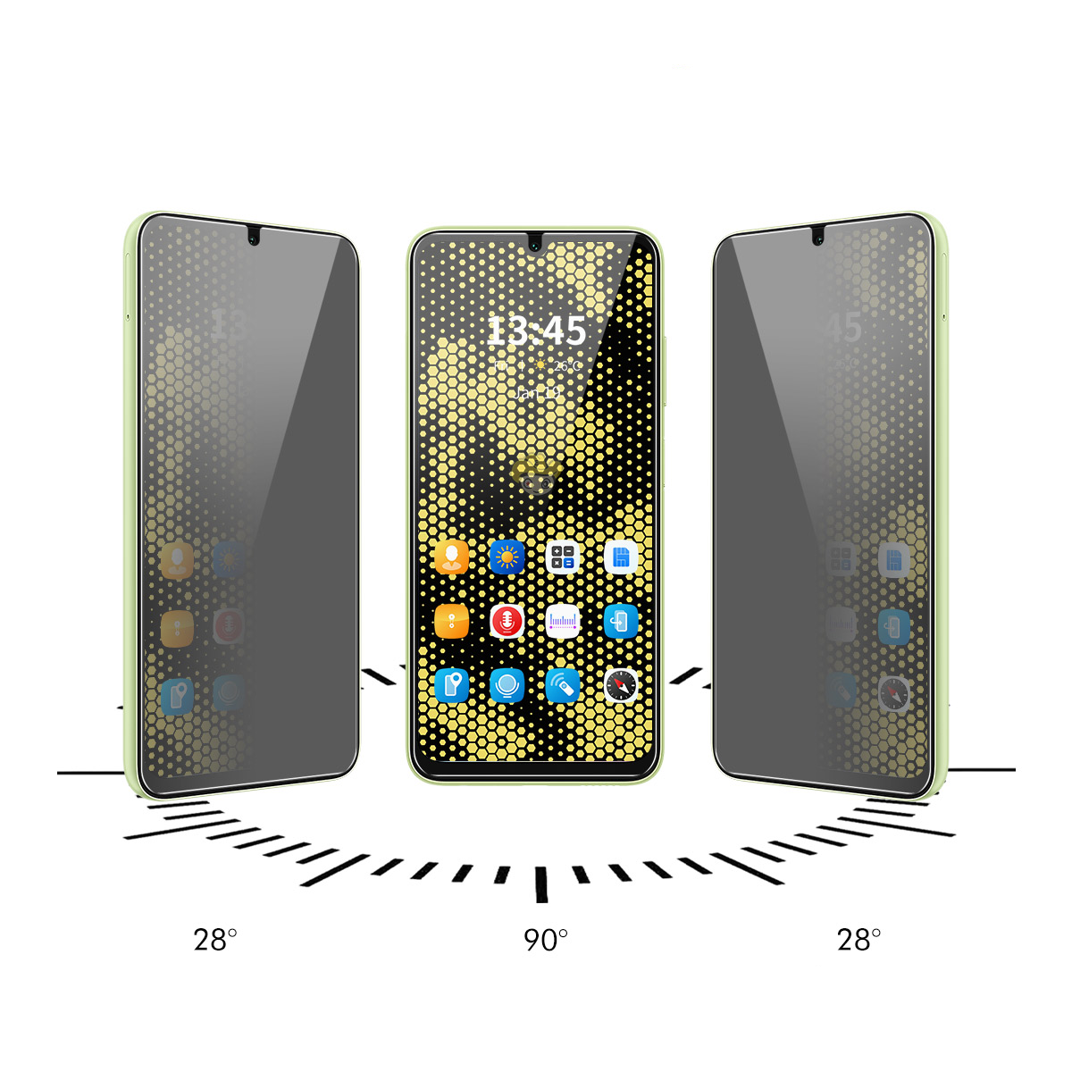 Xiaomi Redmi 14C Privacy Vollbild Panzer Glas Display Full-Screen (Anti-Spy)