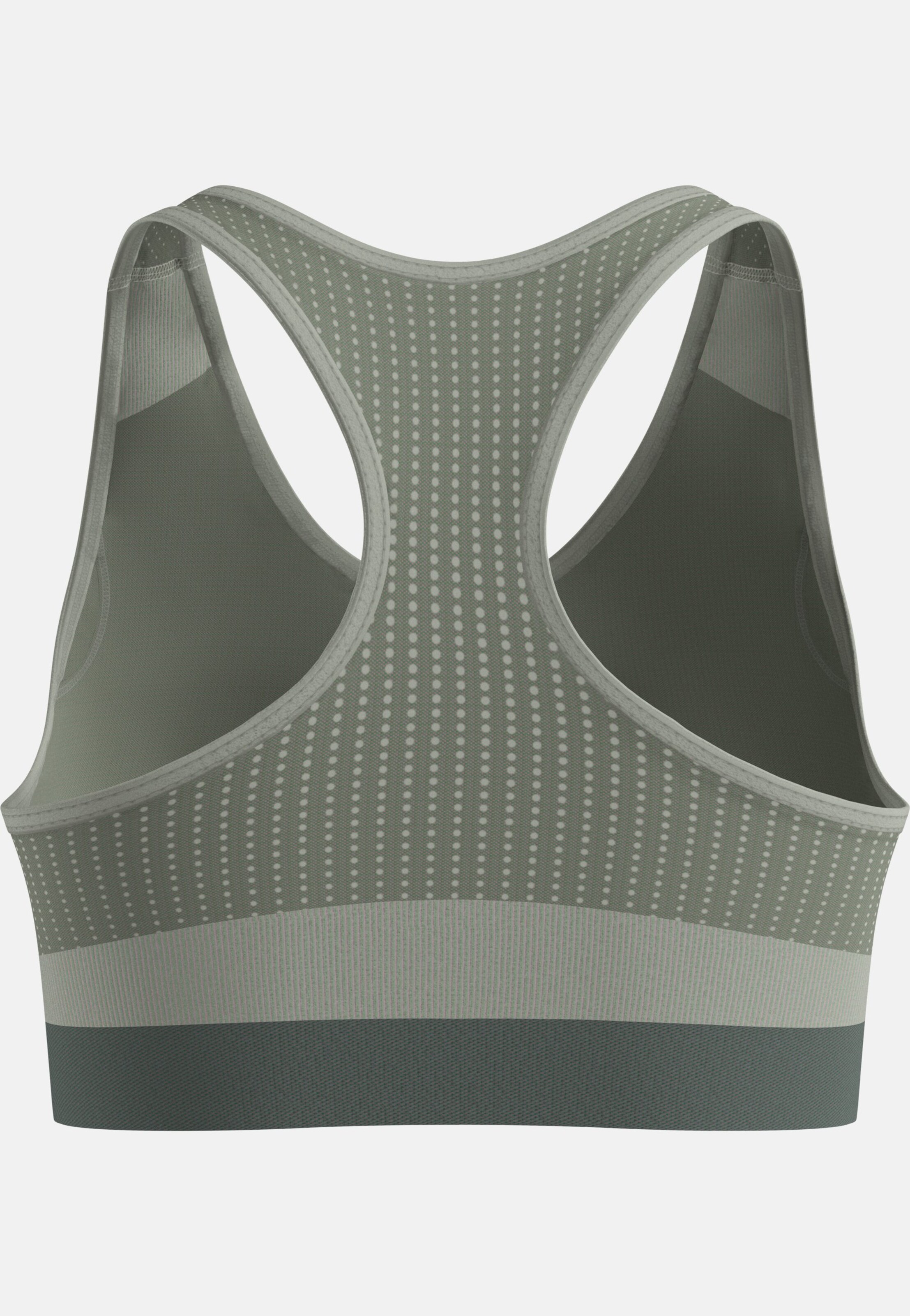 Seamless Sport-BH mit Reissverschluss und starkem Halt in urban chic - shadow