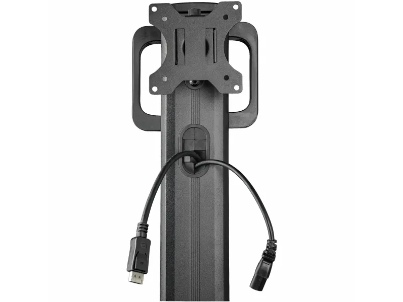 StarTech.com Mobile Workstation Cart with Monitor Mount, CPU/PC Holder, Keyboard Tray, Ergonomic Height Adjustable Desktop Computer Cart, Rolling Mobile Standing Workstation on Wheels - Portable Stand-Up Cart - Vogn med hjul - for LCD-display/PC-udst