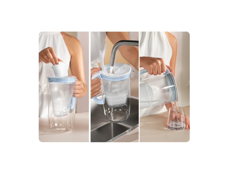 Glazen karaf met MAXTRA PRO ALL-IN-1 filterpatroon
