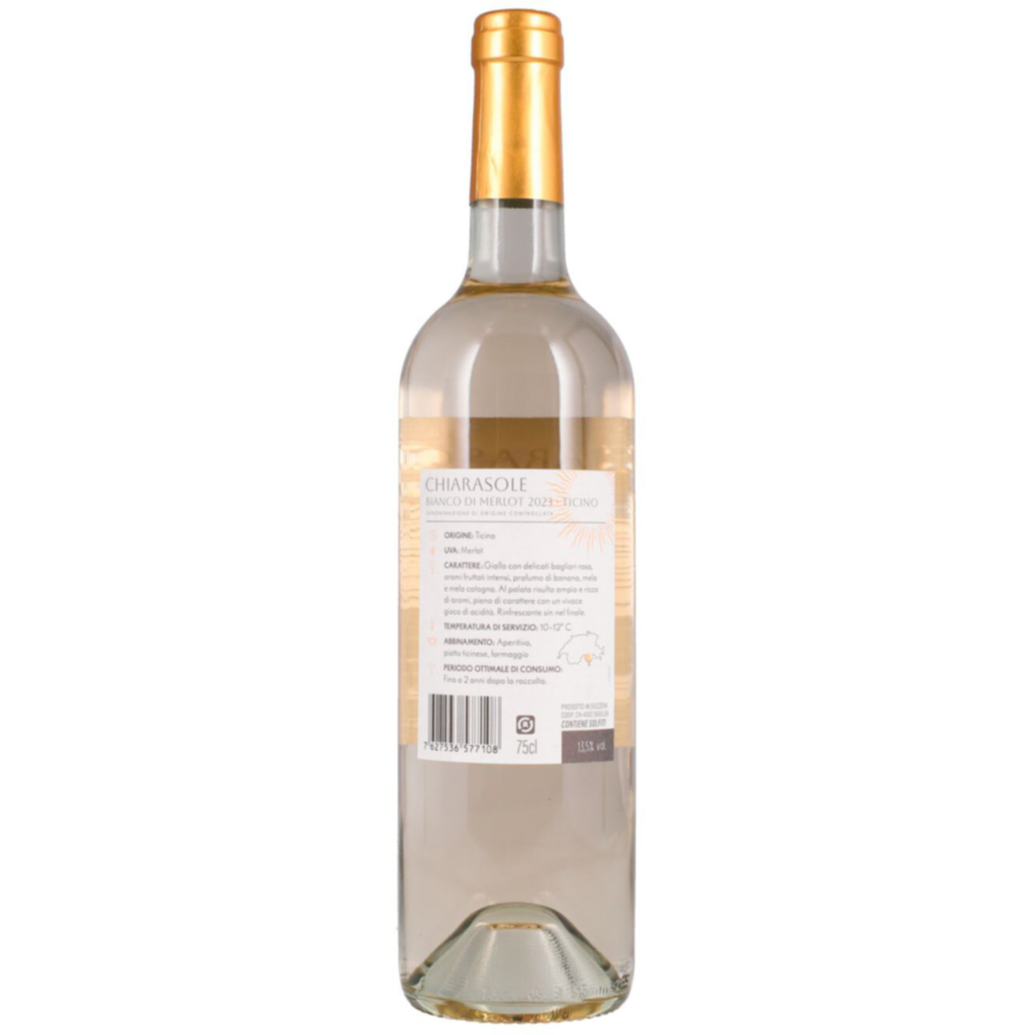 Ticino DOC Bianco di Merlot Chiarasole -75cl