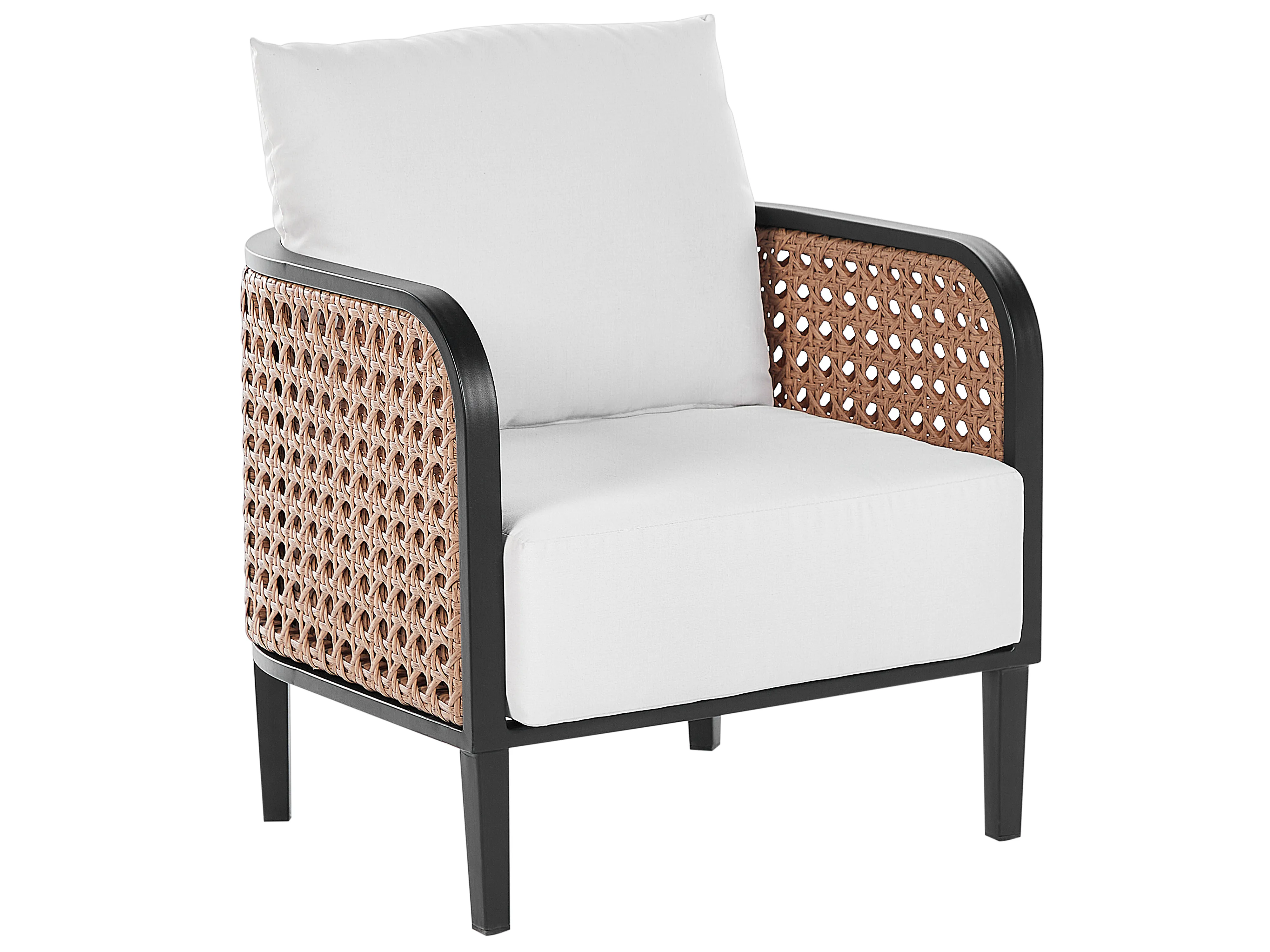 Loungeset met tafel 5-zits MONTEFALCO Metaal Wit