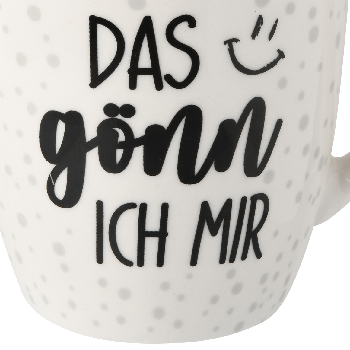 My Home Tasse mit Allover-Muster weiss / schwarz / hellgrau