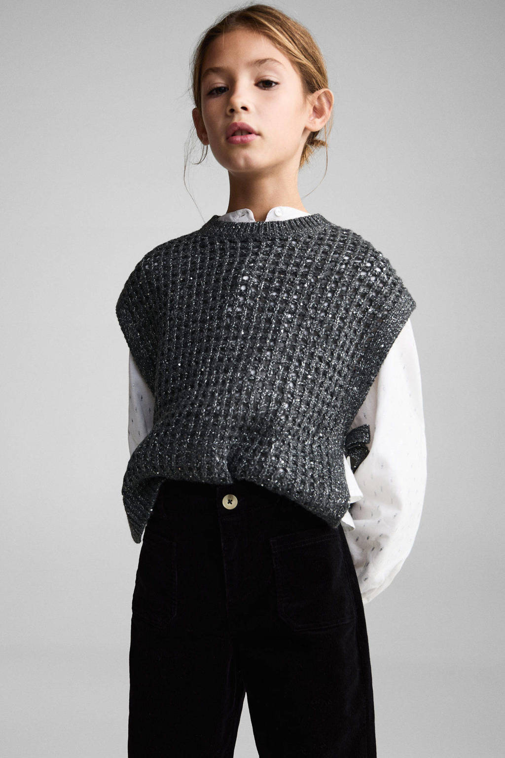 Mango Kids casual broek zwart