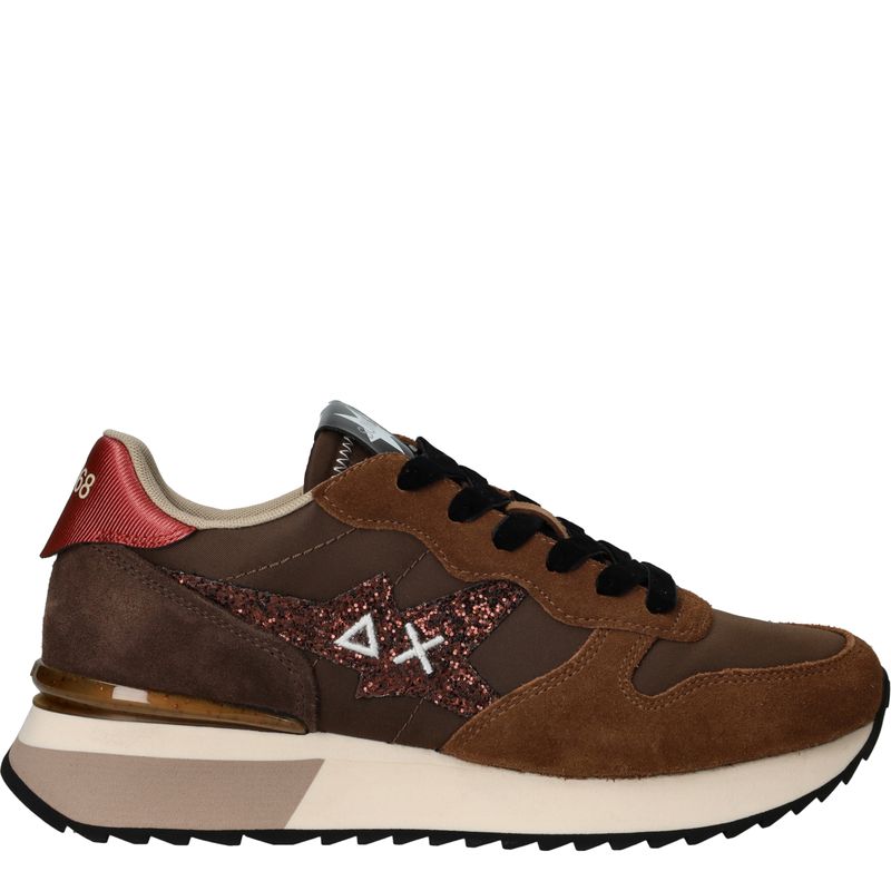 SUN68 Stargirl glitter logo  Bruin Dames