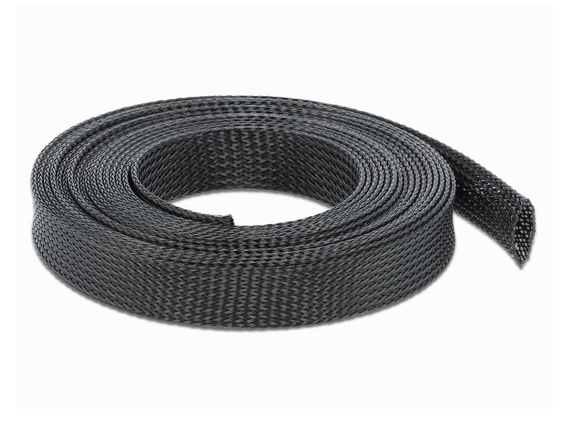 Delock Kabelschlauch 10mx19mm, dehnbar Schwarz Delock Geflechtschlauch dehnbar 10 m x 19 mm schwarz