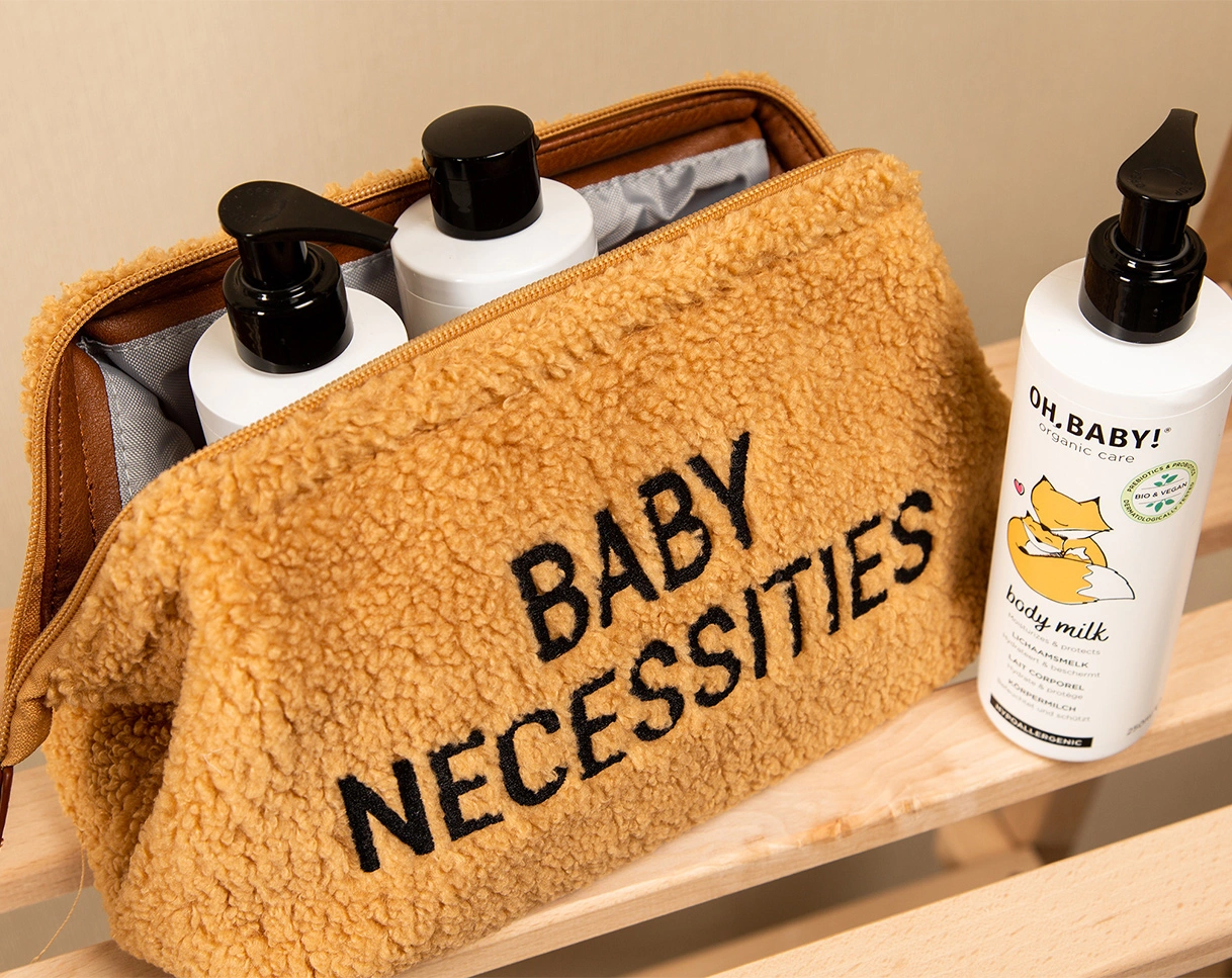 Kulturbeutel BABY NECESSITIES TEDDY (27x13x15) in braun/schwarz