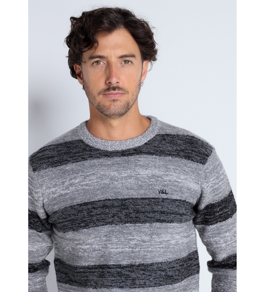 Victory & Lucchino, Camisa V&L Cinza Jacquard Listrada