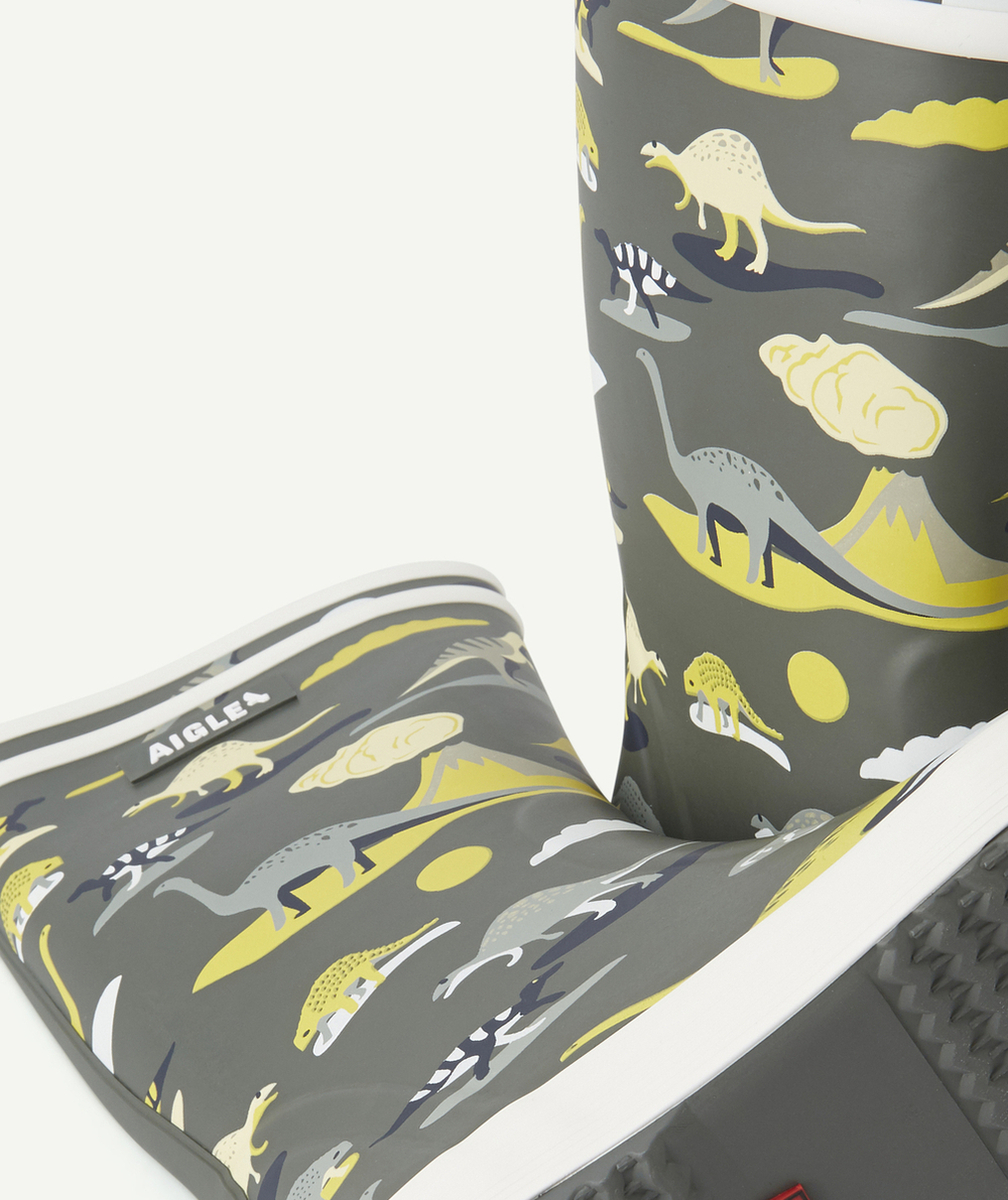 AIGLEBOTTES EN CAOUTCHOUC KAKI IMPRIMÉ DINOSAURE LOLLYPOP 2