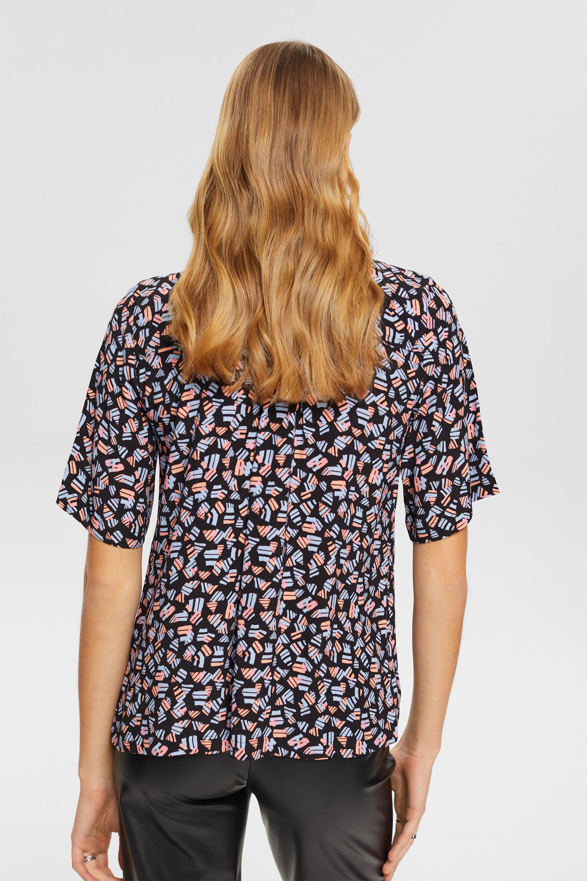 Blouse en crêpe à motif all-over