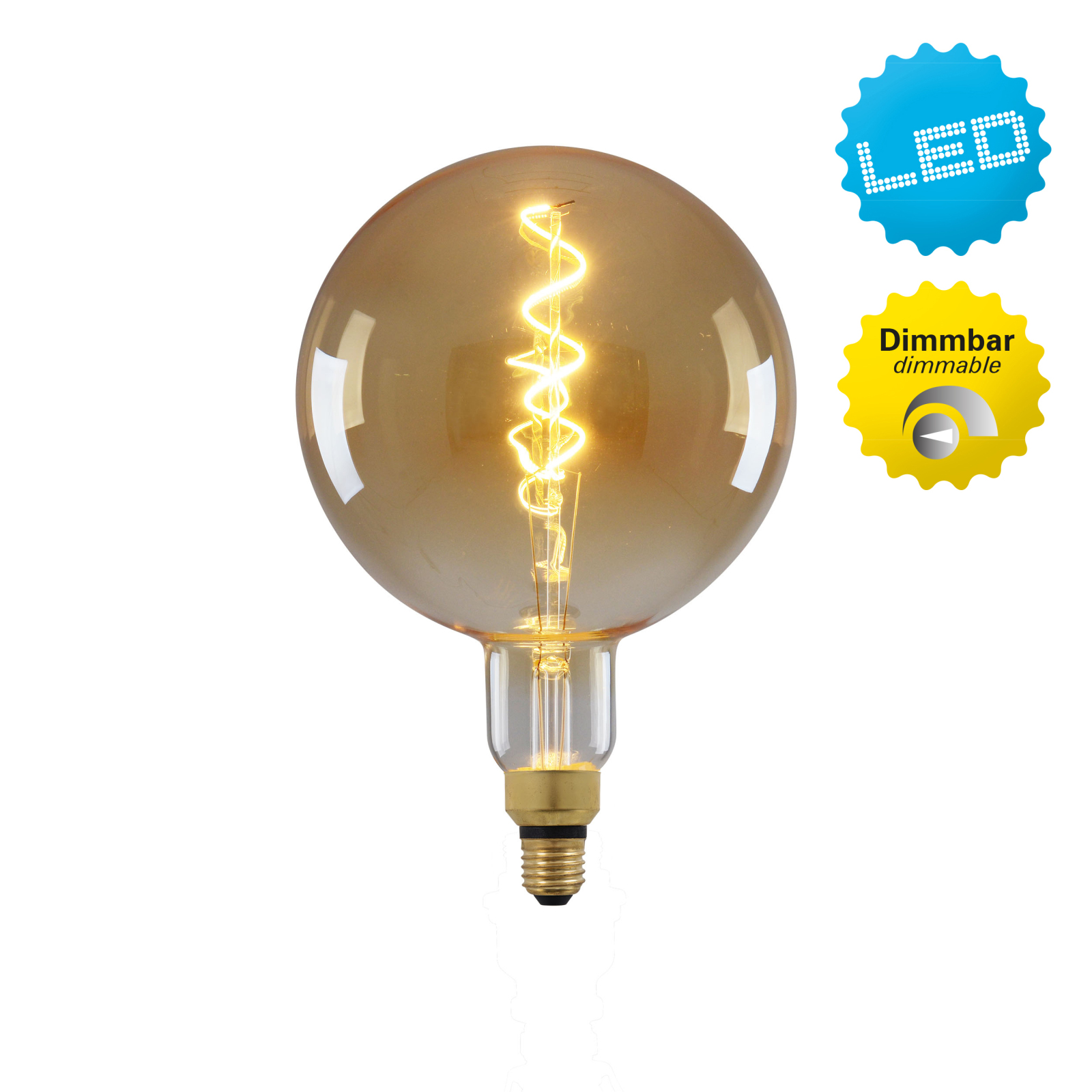 LED-Leuchtmittel DILLY MAX - amber - 5 Watt - E27 - warmweiß