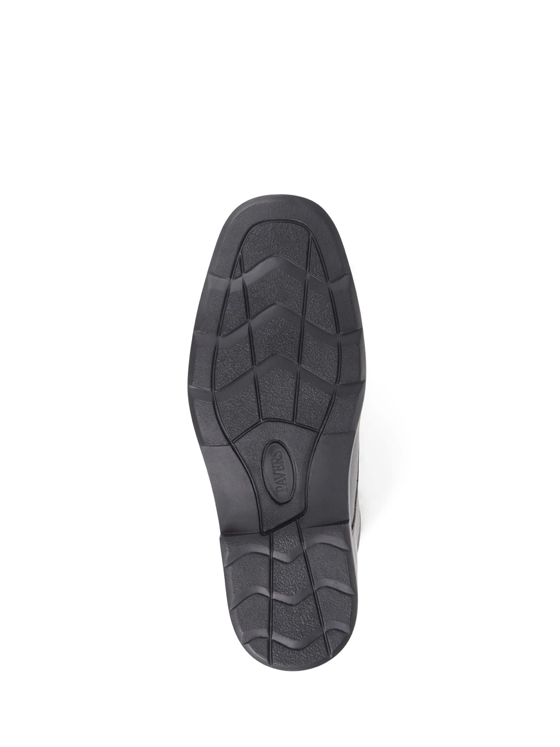 Pavers - Zwarte nette veterschoenen van leer voor heren