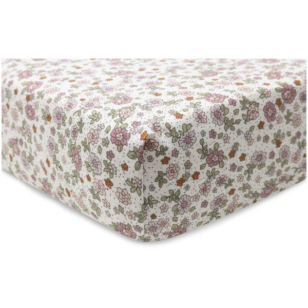 JolleinJollein   Spannbettlaken Jersey 60x120cm retro flowers
