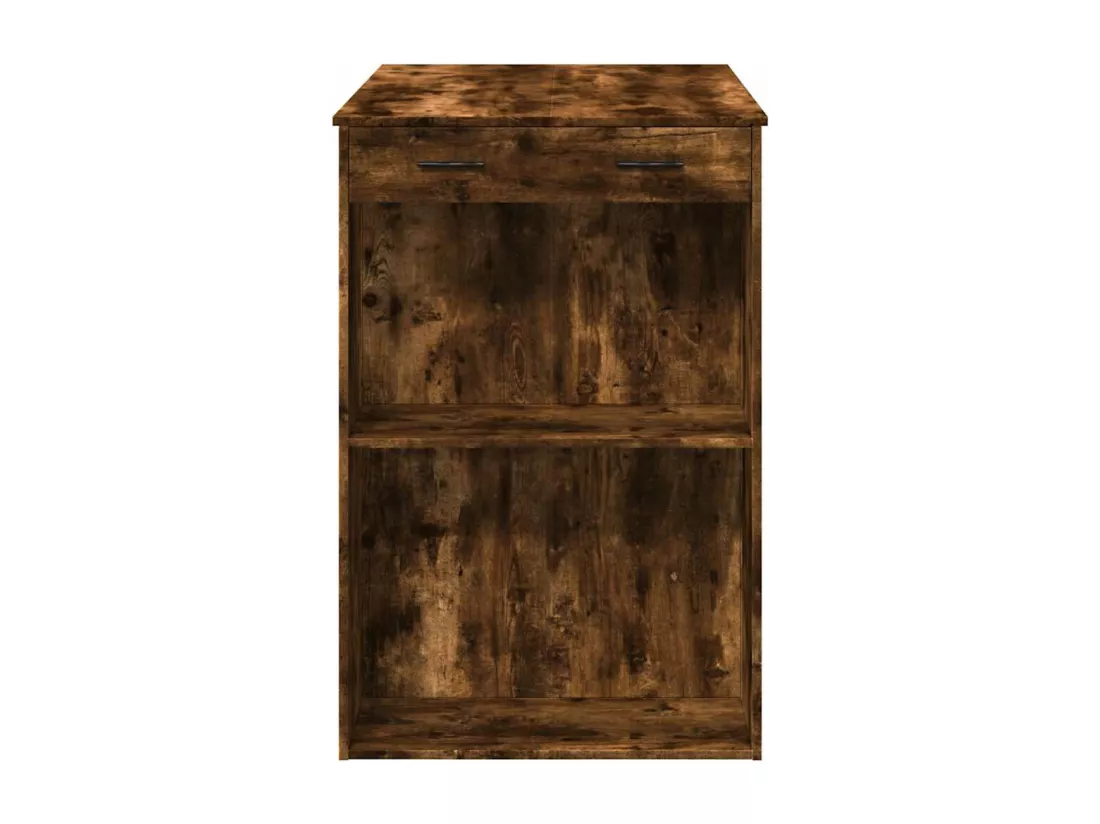 Table de bar chêne fumé 102x70x103,5 cm bois d'ingénierie