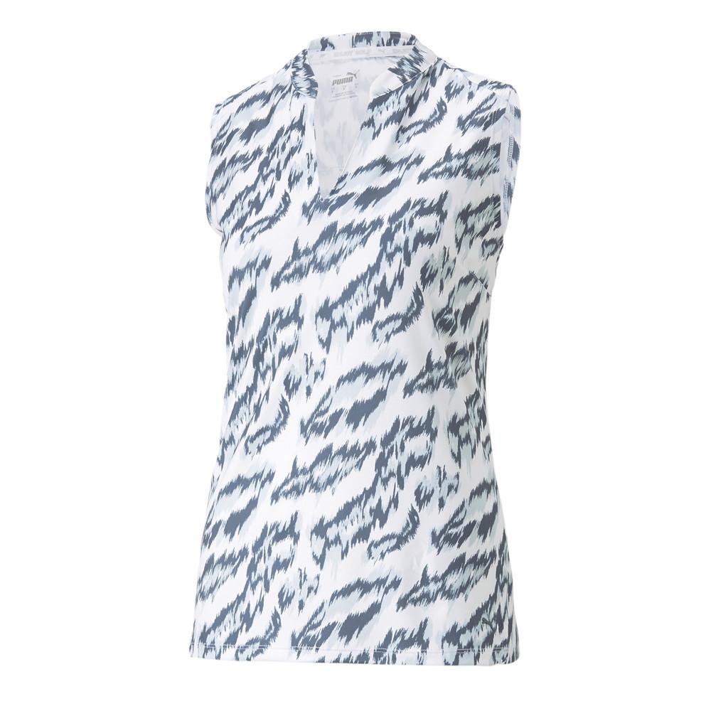 Puma Polo Blanc/Bleu Femme Puma Animal