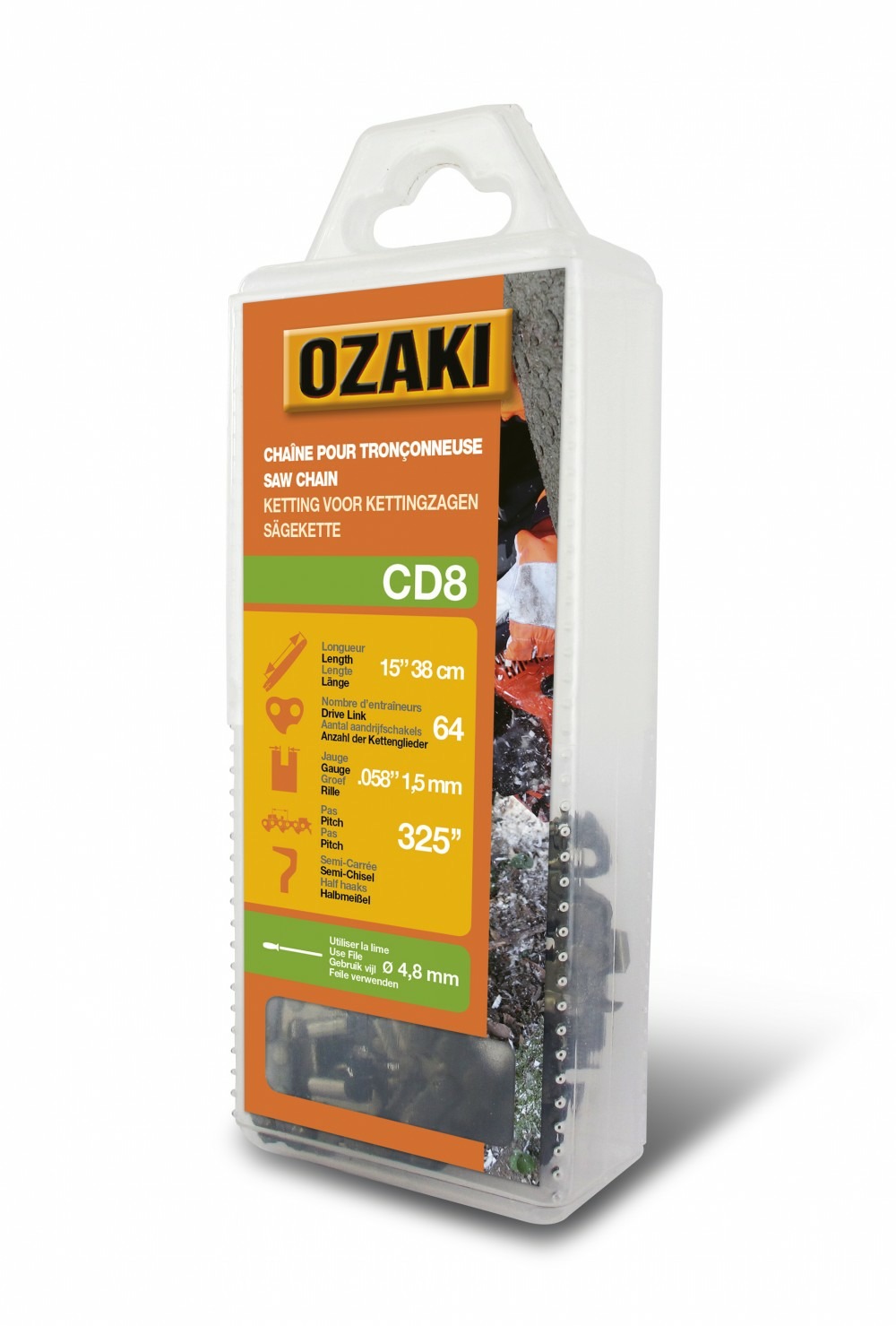 Chaîne de tronçonneuse ozaki semi carrée: .325