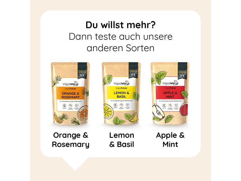 VapoWesp Ersatzkräuter Heublumen & Thymian, 100 g Aromakräuter- Nachfüllpackung für die Räucherbox