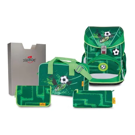DerDieDas Schulranzenset ErgoFlex Green Goal, 5-teilig