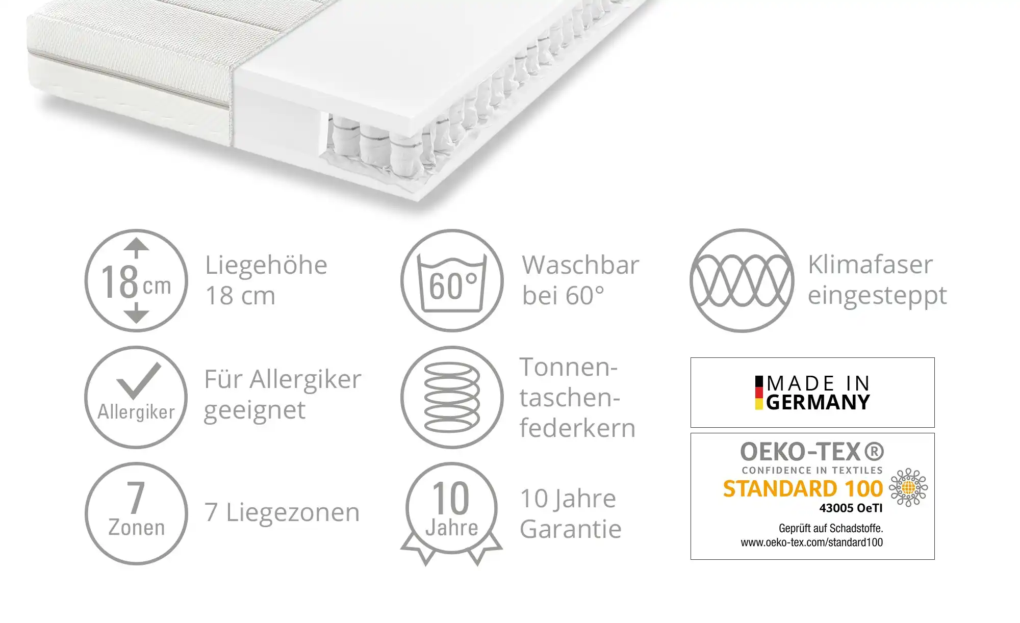 Dreamer eXpress 7-Zonen-Tonnentaschenfederkernmatratze Flexo 2