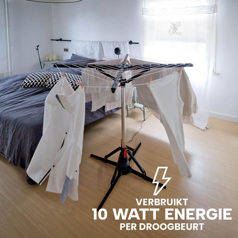 Nexxt - Elektrische Ronddraaiende Droogmolen - 17 Meter Waslijn - Lichtgewicht
