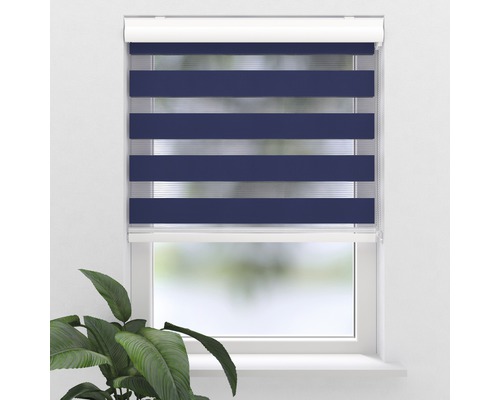 Soluna dubbel rolgordijn D-R11 Noah met cassette, blauw, 40x175 cm