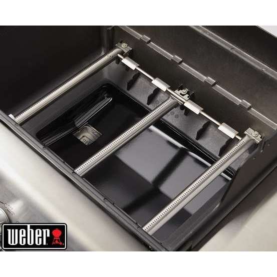 Barbecue à gaz avec plancha SPIRIT PREMIUM E-315 noir 3 brûleurs
