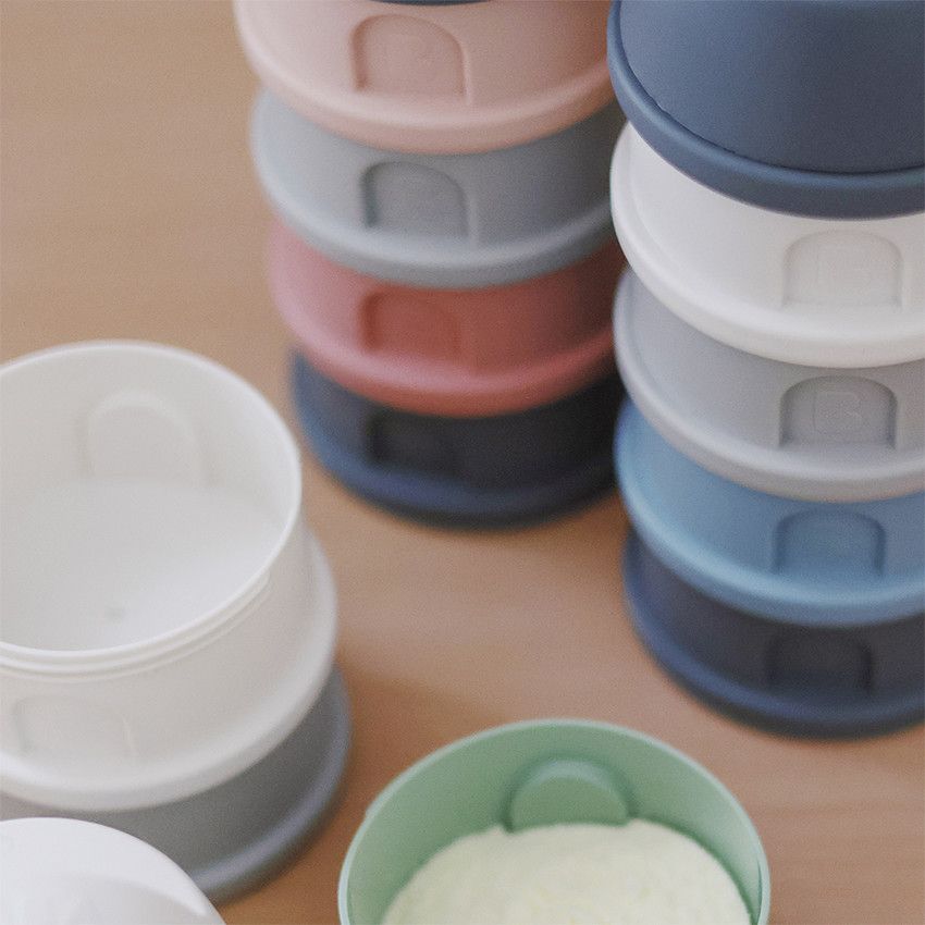Boîte doseuse 4 compartiments mineral grey/blue - Ecru