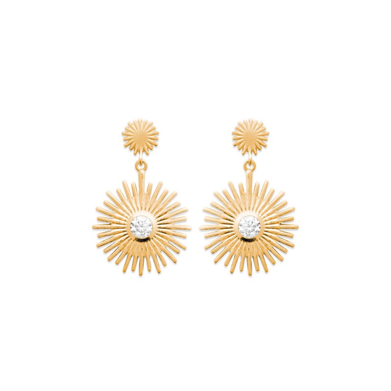 Boucles d'oreilles pendantes en plaqué or MIA - Bijoux Privés Discovery