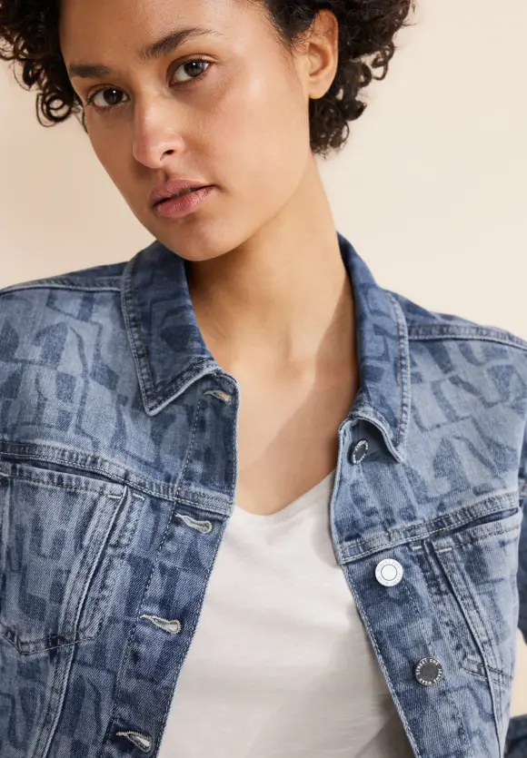 Lasercut Jeansjacke - laser indigo wash