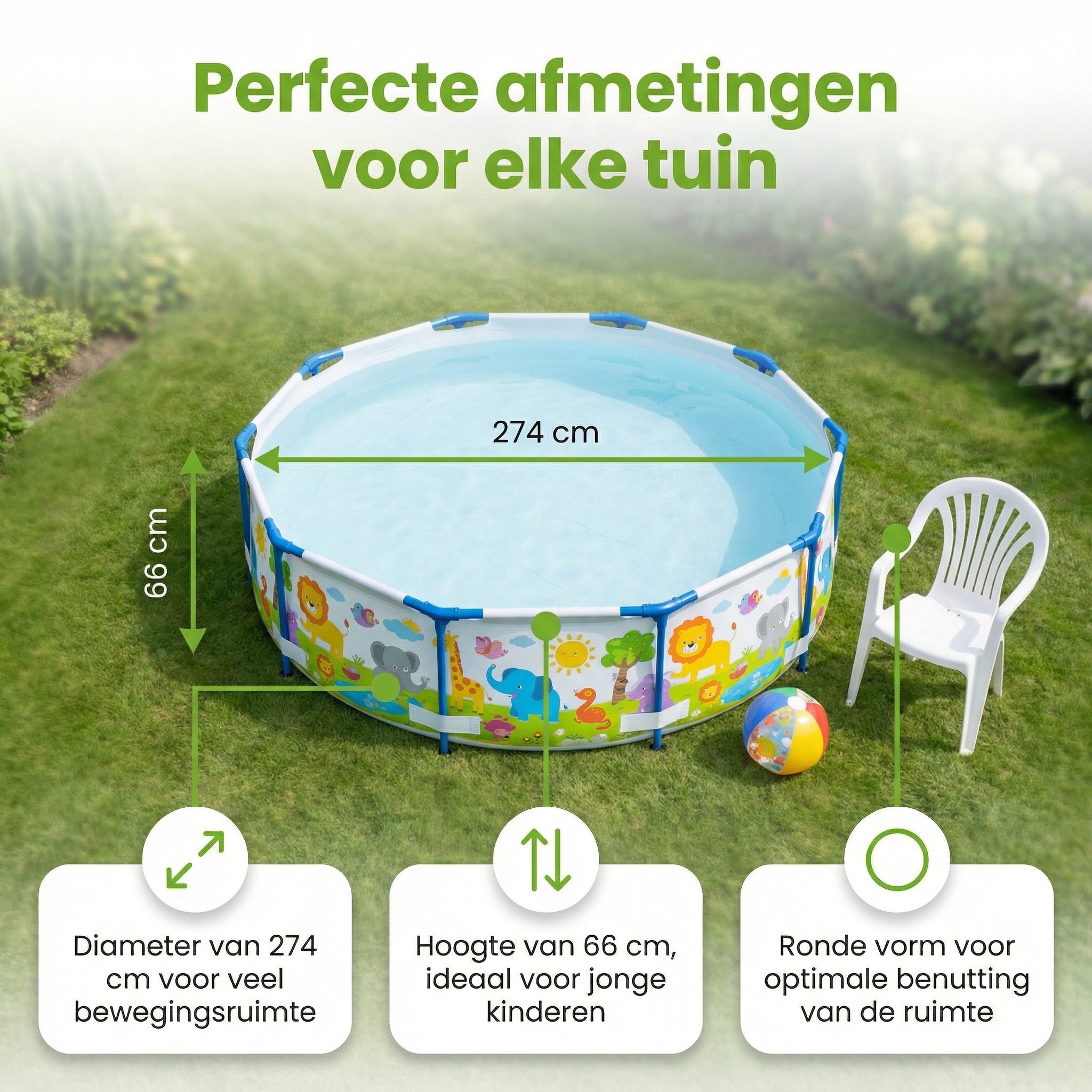 Bestway Steel Pro 274x66cm Zwembad - Dieren