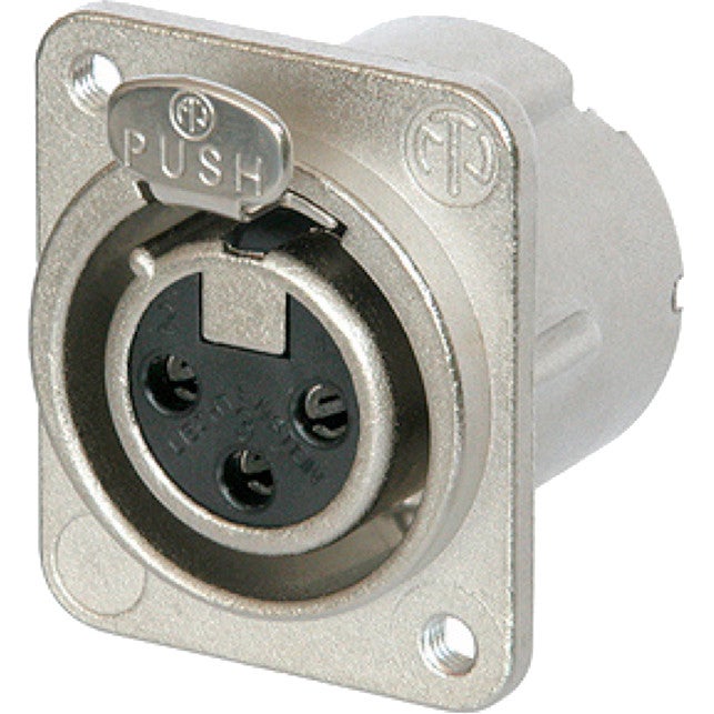 Neutrik NC3FD-LX-M3 XLR chassisdeel 3p female, M3-bevestiging