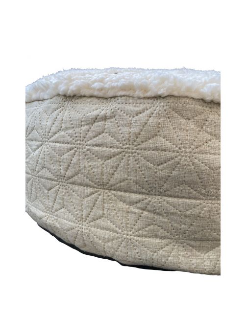 Adori Rond Kussen Myla - Kattenkussen - Ø60x18 cm Beige Groen