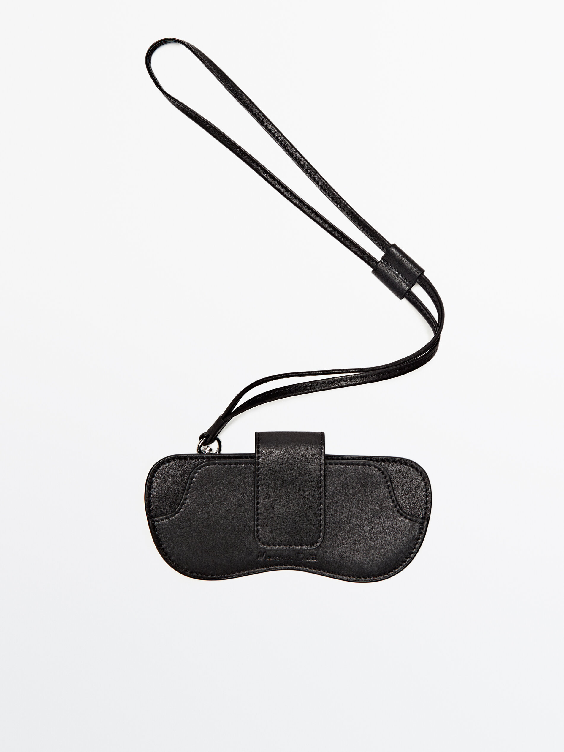 Funda piel gafas com correa - PRETO