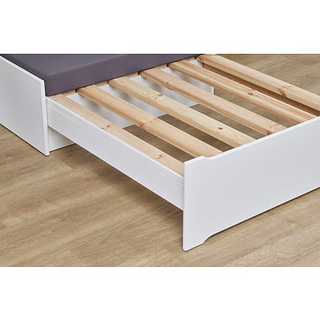 Hoppekids ECO Luxury MEGA-seng 90x200cm med skrå stige, lounge-modul og bordplade