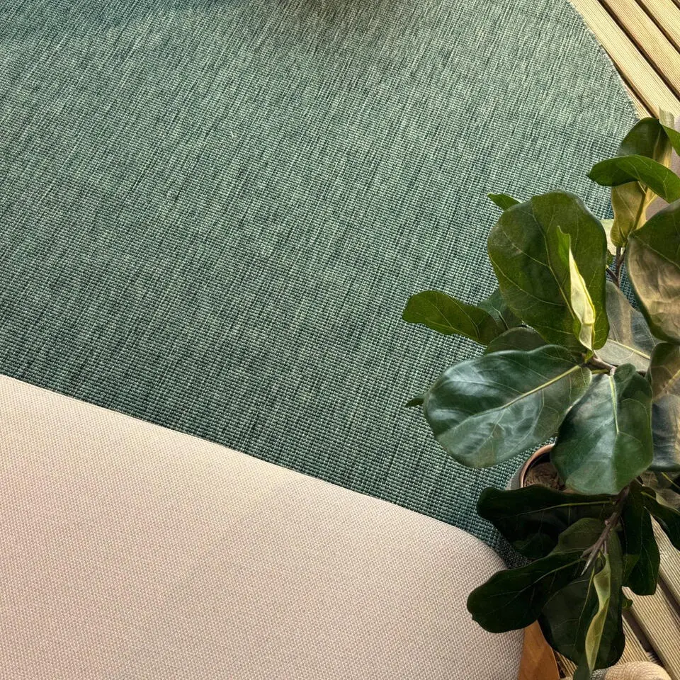 Interieur05 rond buitenkleed groen Tone - 200 x 200 cm