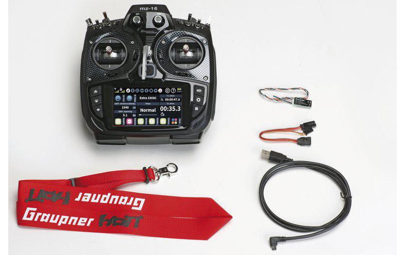 Fernsteuerung mz-16 16-Kanal HoTT<br>Professioneller 16-Kanal Sender für Flugmodelle