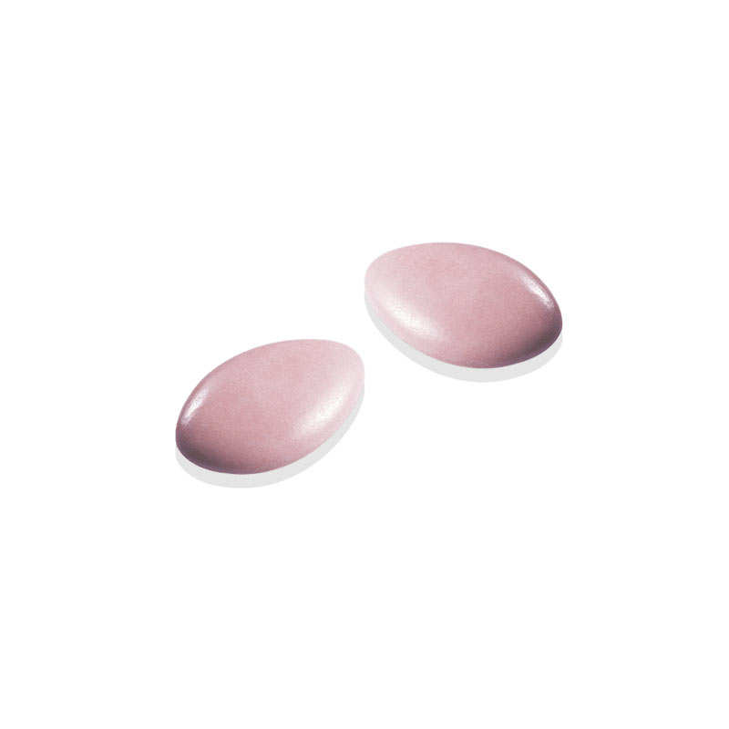 Dragées décor au chocolat noir 70% laqué rose