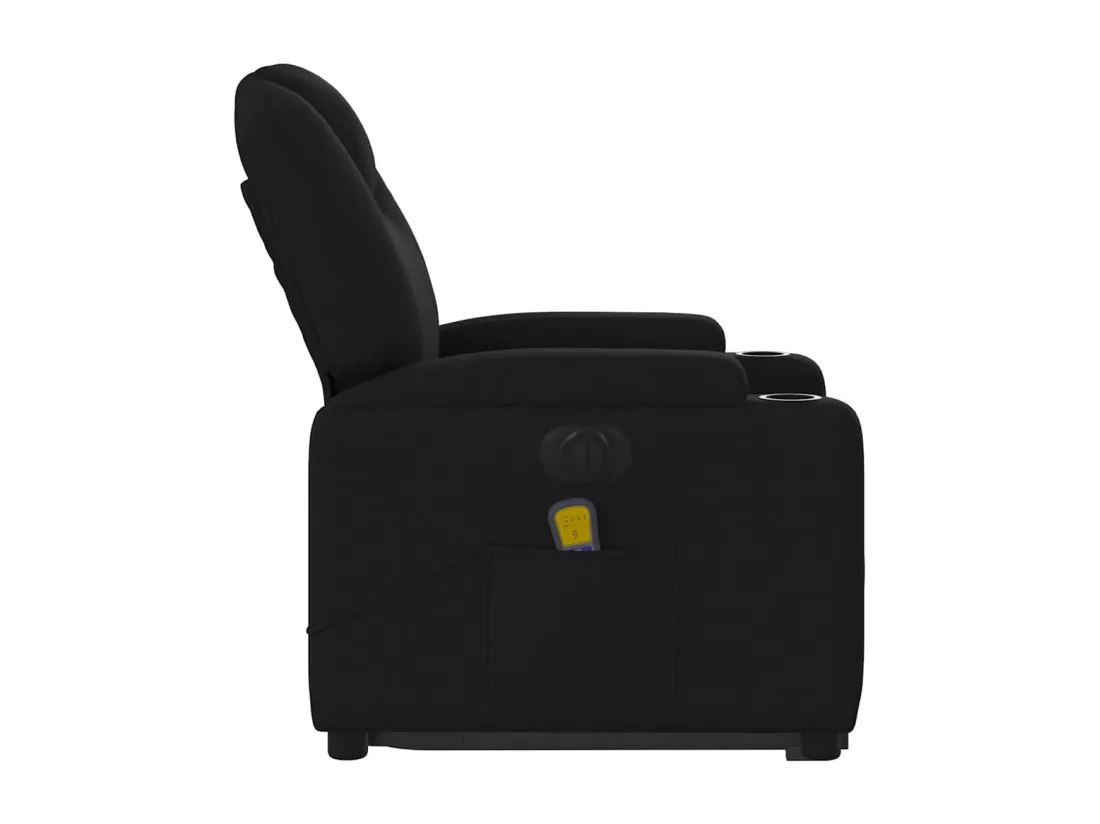 Fauteuil inclinable massant électrique Noir Tissu