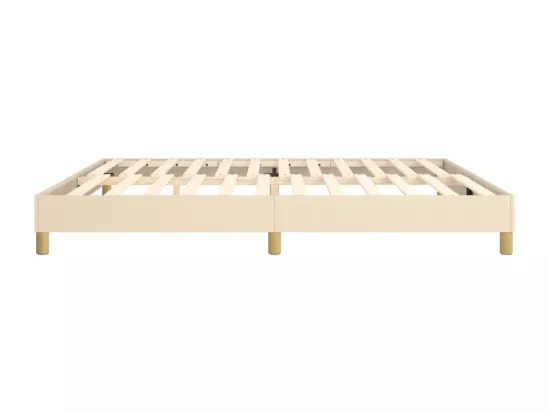 Sommier à lattes de lit Crème 200x200 cm Tissu