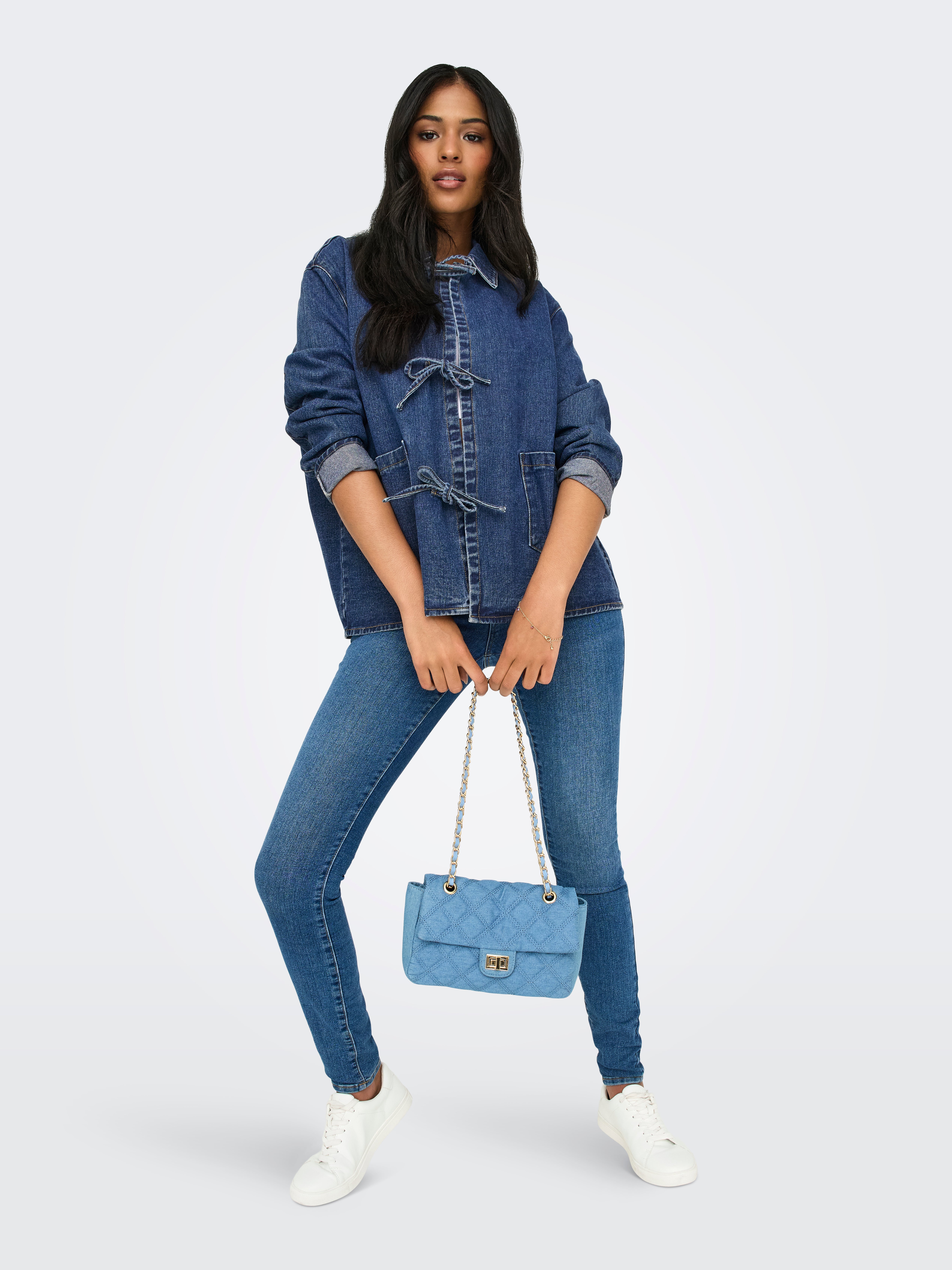 ONLTHILLE Jeansjacke Dark Blue Denim