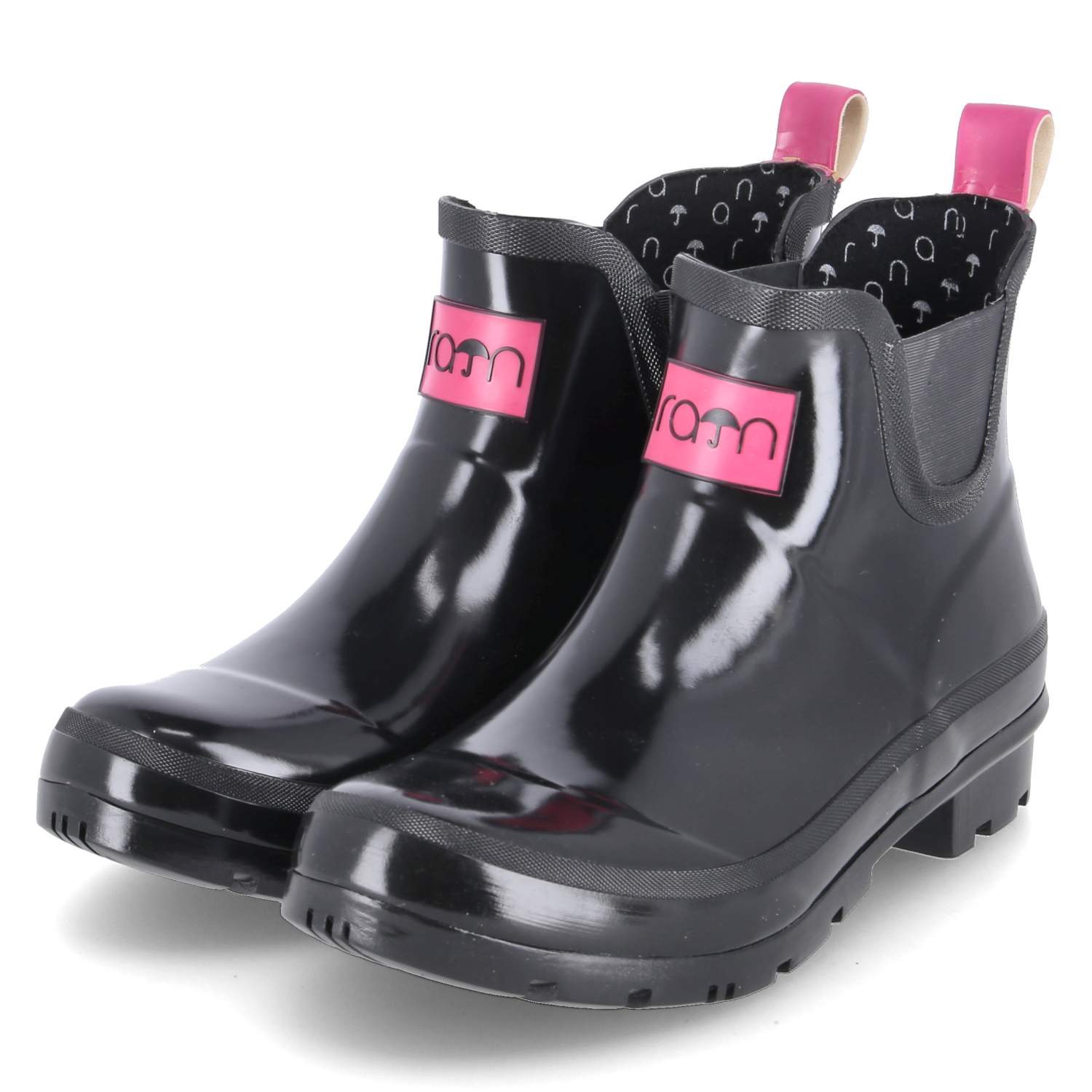 Rajn Chelsea Boots GLOSSY - black