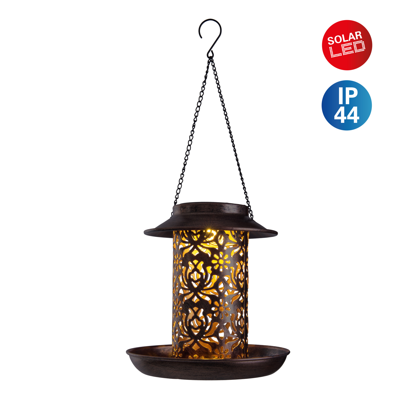 LED-Solarleuchte HELGA - altmessing - 41 cm hoch