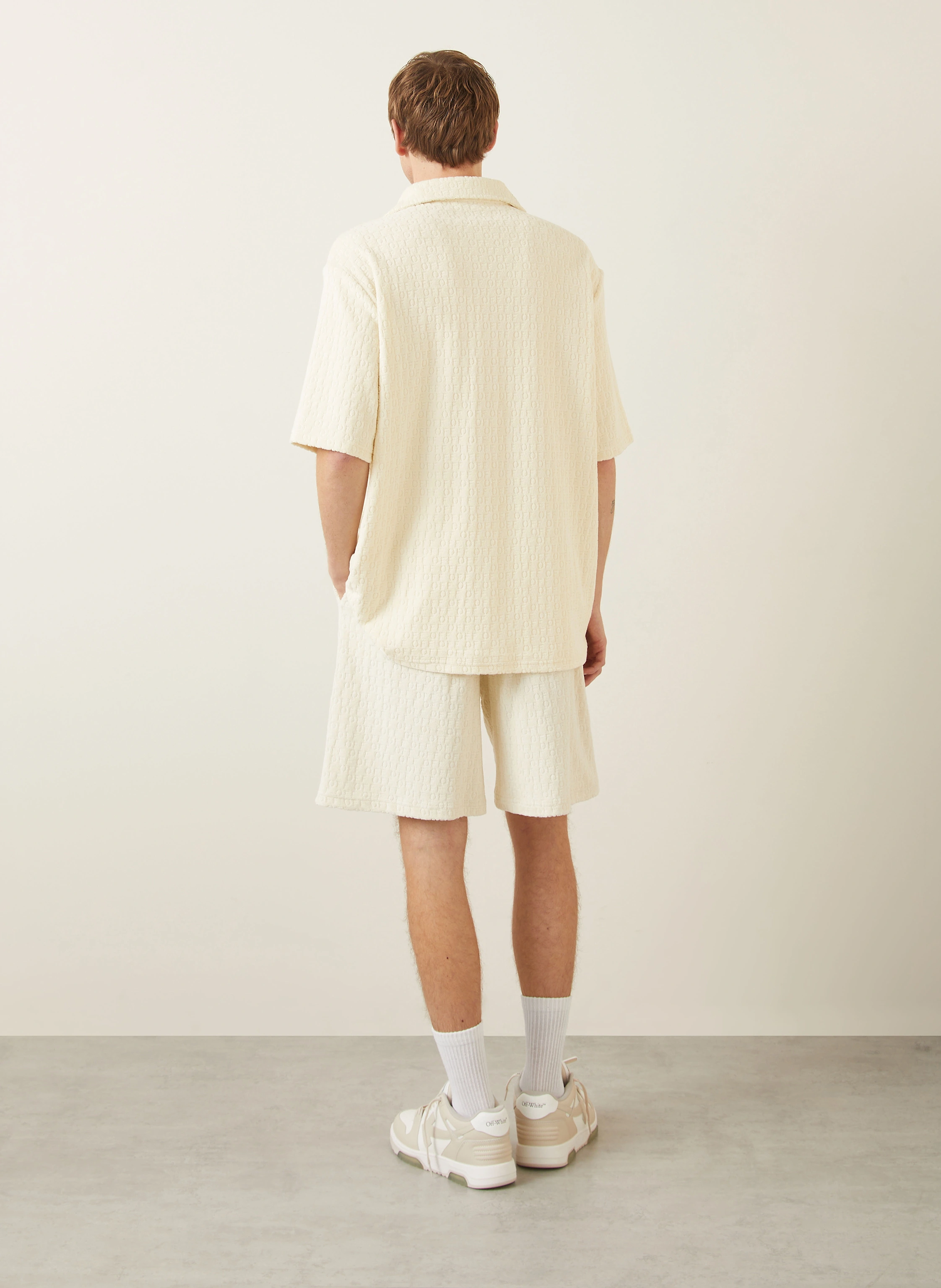 Off-White Resorthemd Comfort Fit aus Frottee