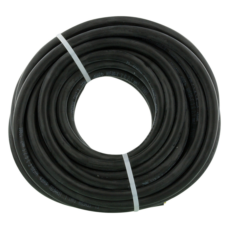 Rubber kabel 10m 3x2,5mm² zwart