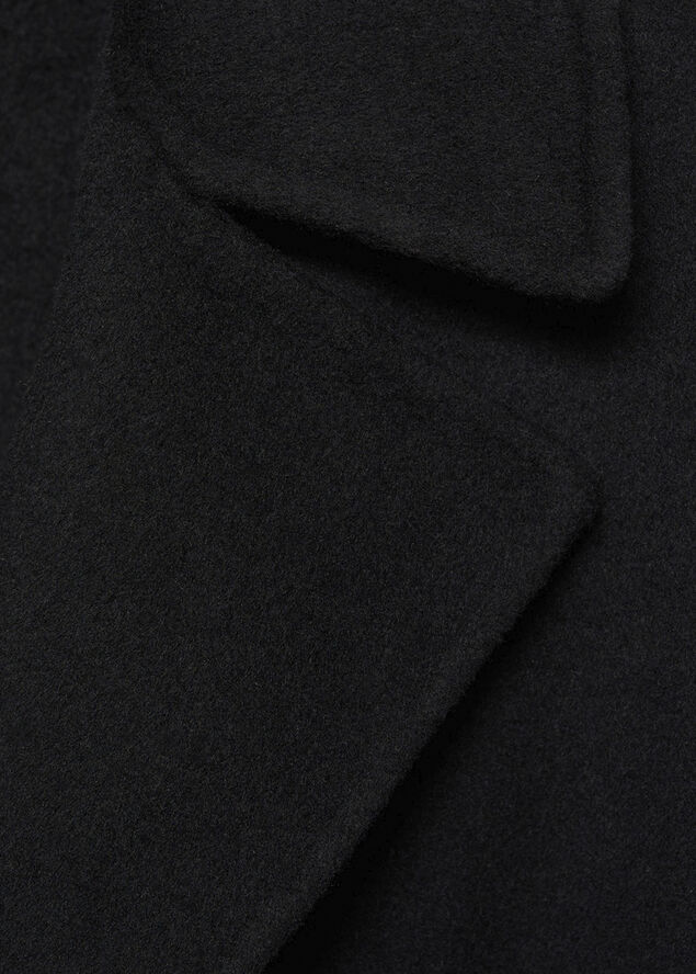 MANGO Belt handmade coat Black