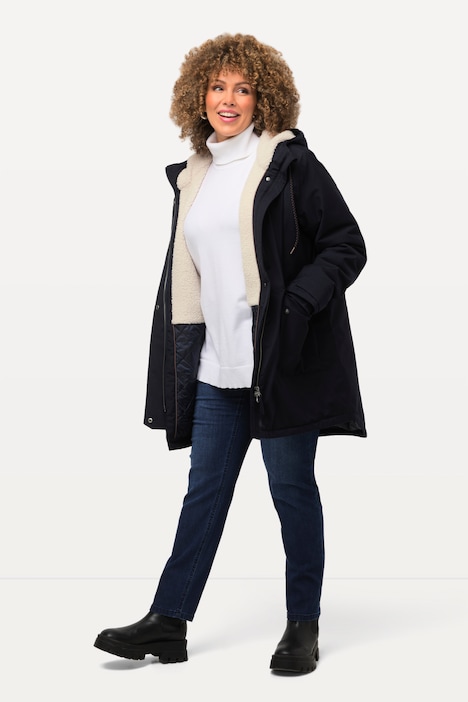 HYPRAR Funktions-Steppjacke, wasserdicht, Teddyfleece