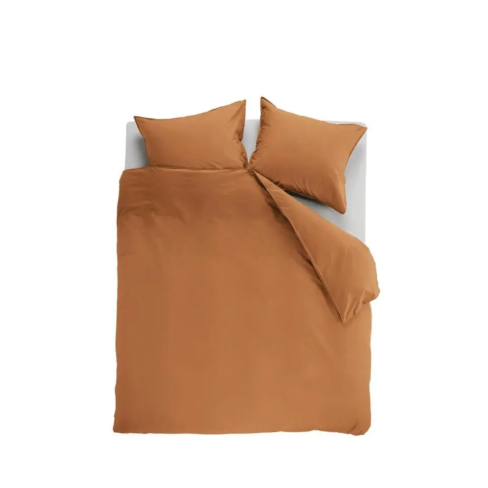 Ambiante Cotton Uni dekbedovertrek - 200x200/220 - Oranje