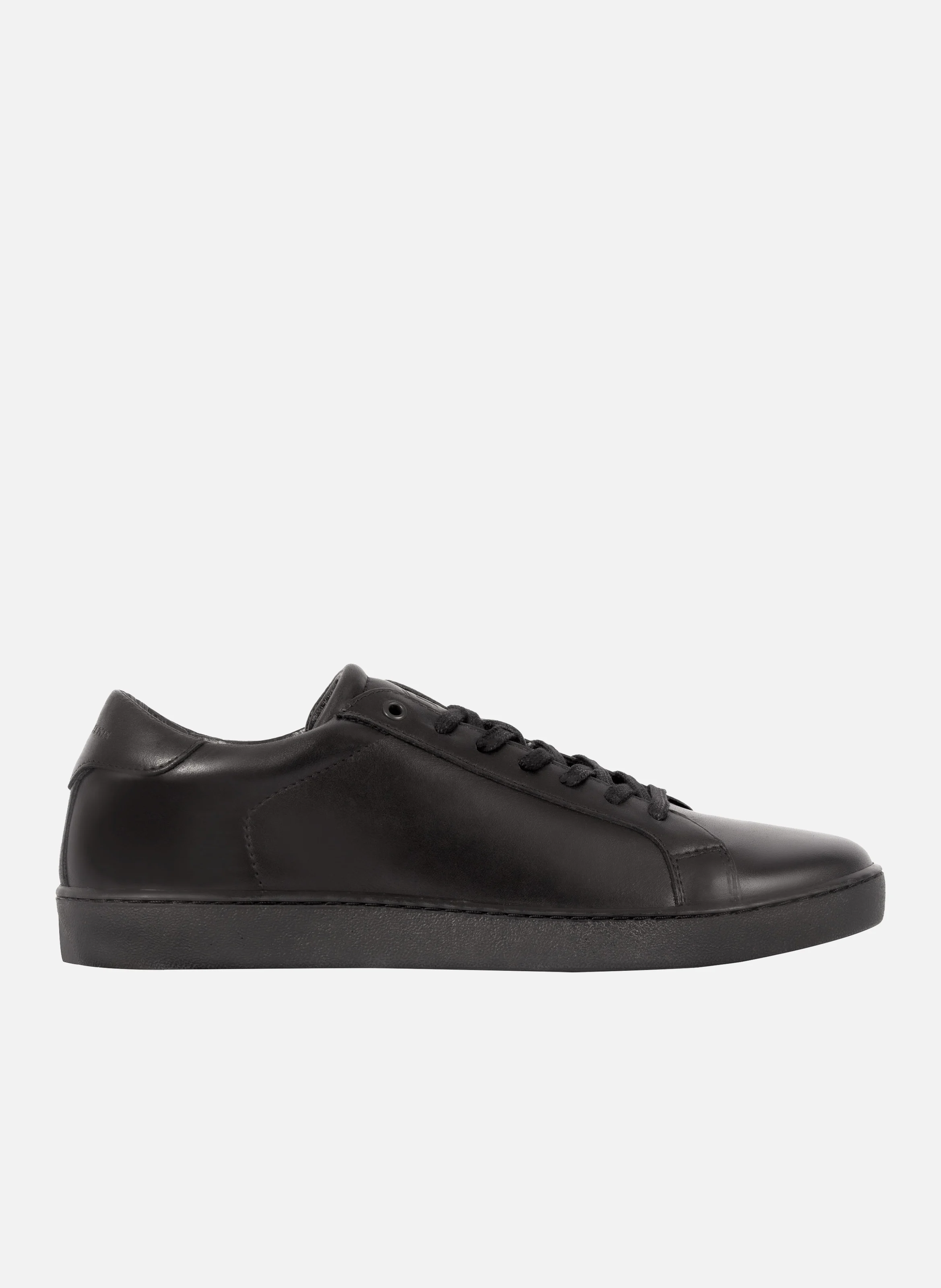 Tennis lacet homme cuir | Noir