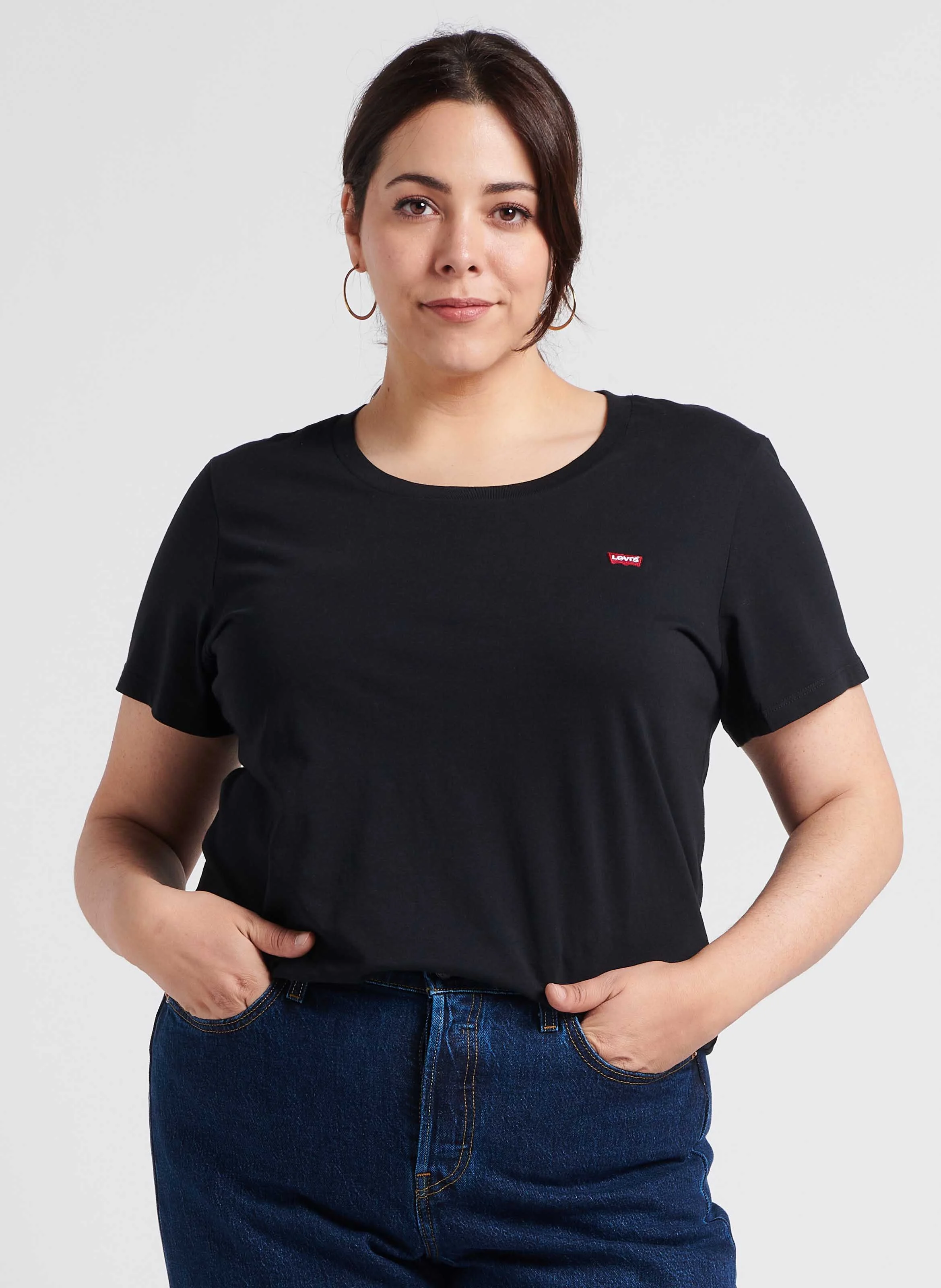 PL THE PERFECT TEE - Tee-shirt col rond en coton | Noir